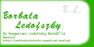 borbala ledofszky business card